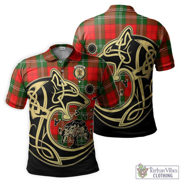 Gartshore Tartan Polo Shirt with Family Crest Celtic Wolf Style Kid - Tartan Vibes Clothing