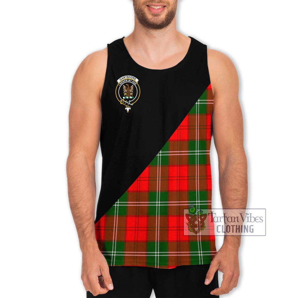 Gartshore Tartan Men's Tank Top with Family Crest and Military Logo Style Men - Tartan Vibes Clothing