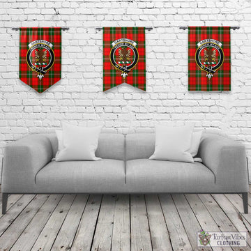 Gartshore Tartan Gonfalon, Tartan Banner with Family Crest Rectangle - Tartan Vibes Clothing