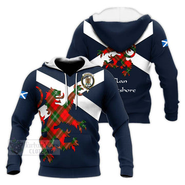 Gartshore Tartan Lion Rampant Knitted Hoodie Proudly Display Your Heritage with Alba Gu Brath and Clan Name Unisex Knitted Pullover Hoodie - Tartan Vibes Clothing