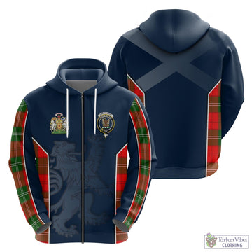 Gartshore Tartan Hoodie with Family Crest and Lion Rampant Vibes Sport Style