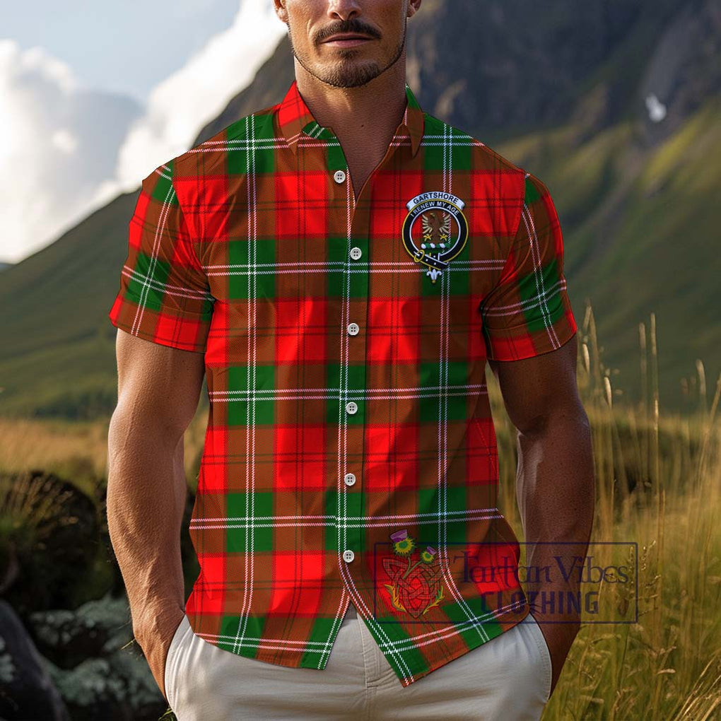 Gartshore Tartan Cotton Hawaiian Shirt with Family Crest Kid - Tartan Vibes Clothing
