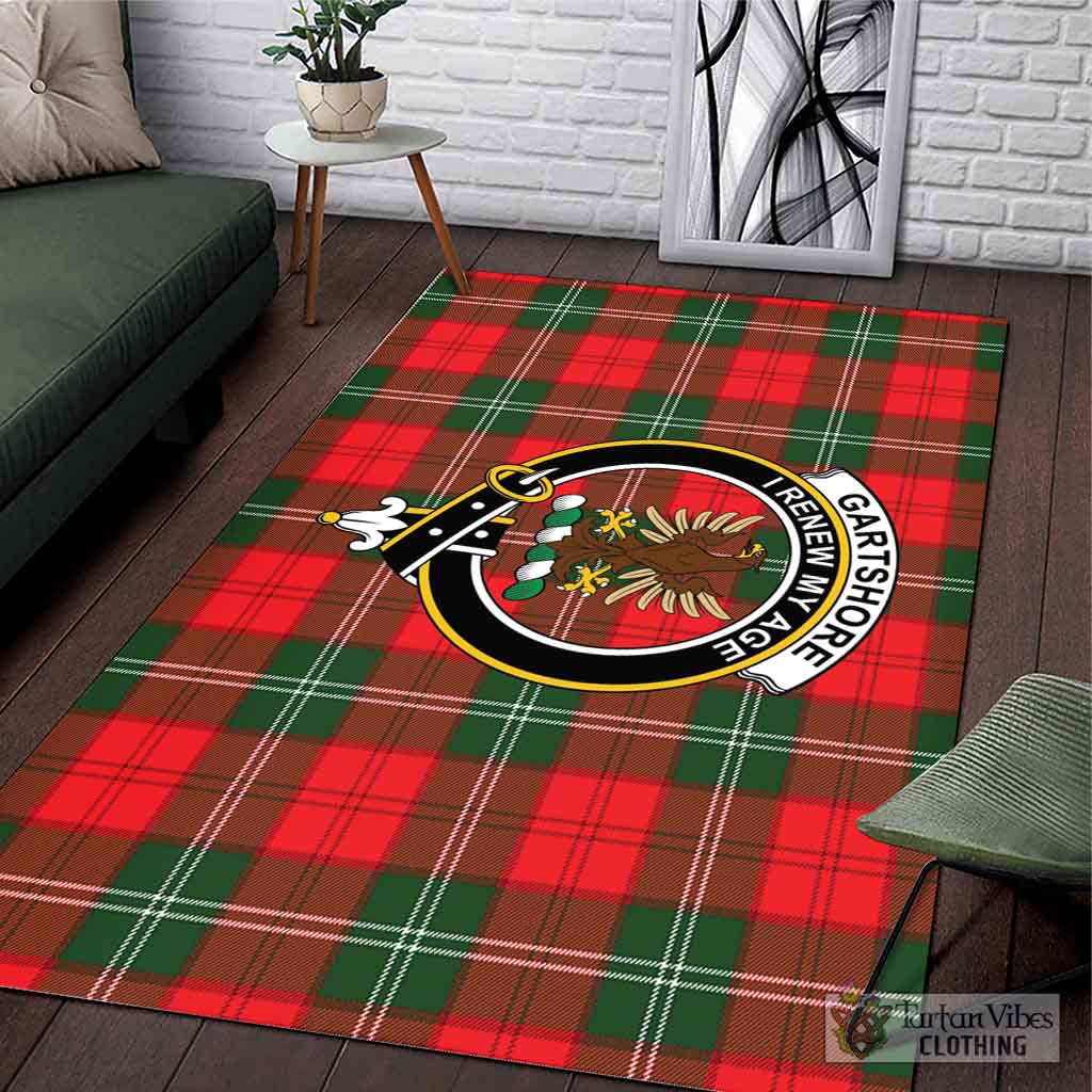 Gartshore Tartan Area Rug with Family Crest L 59*86 inch (150x220 cm) - Tartan Vibes Clothing