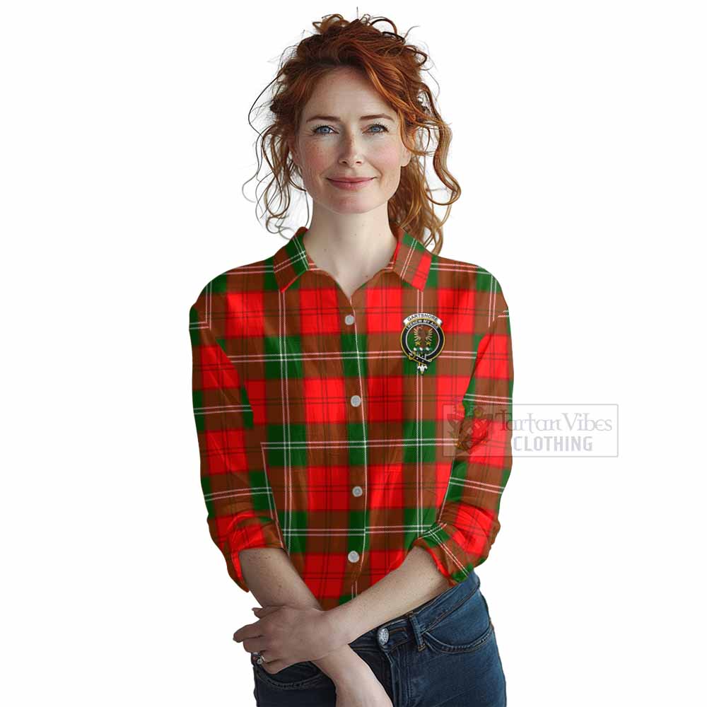 Gartshore Tartan Women's Casual Shirt with Family Crest DNA In Me Style Female - Tartan Vibes Clothing