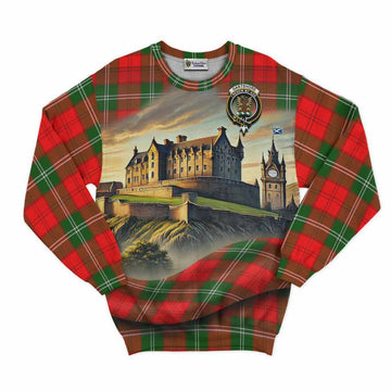Gartshore Tartan Family Crest Sweatshirt with Scottish Ancient Castle Style Unisex - Tartan Vibes Clothing