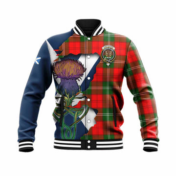 Gartshore Tartan Family Crest Baseball Jacket Scottish Thistle Celtic Inspired Unisex - Tartan Vibes Clothing