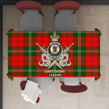 Gartshore Tartan Tablecloth with Clan Crest and the Golden Sword of Courageous Legacy