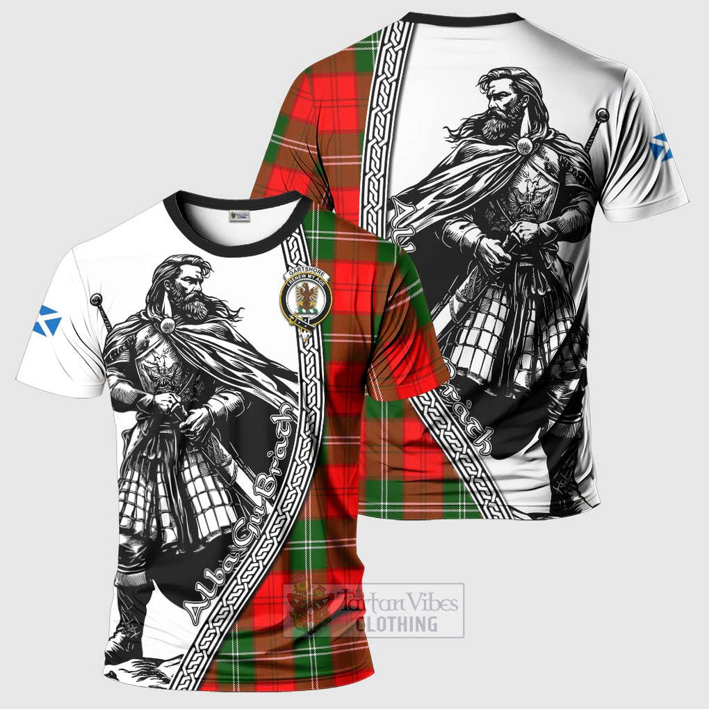 Gartshore Tartan Clan Crest T-Shirt with Highlander Warrior Celtic Style Kid's Shirt - Tartan Vibes Clothing