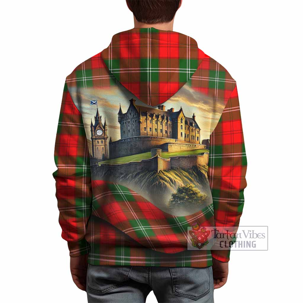 Gartshore Tartan Family Crest Hoodie with Scottish Ancient Castle Style - Tartan Vibes Clothing