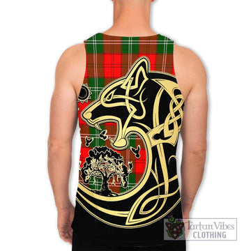 Gartshore Tartan Men's Tank Top with Family Crest Celtic Wolf Style - Tartan Vibes Clothing