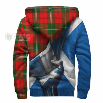 Gartshore Tartan Sherpa Hoodie with Family Crest Scotland Patriotic Style - Tartan Vibes Clothing