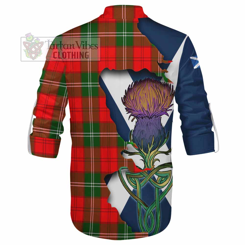 Gartshore Tartan Family Crest Ghillie Kilt Shirt Scottish Thistle Celtic Inspired - Tartan Vibes Clothing
