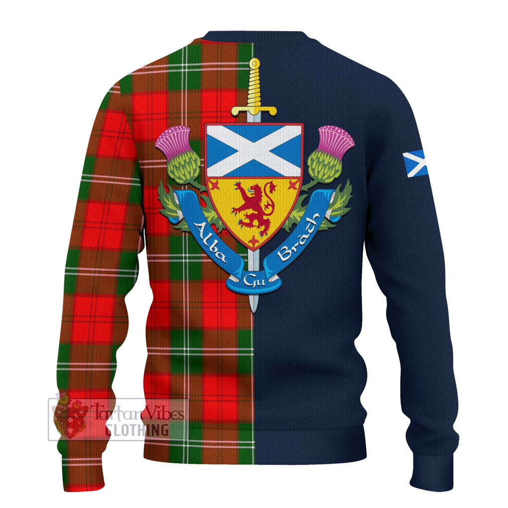 Gartshore Tartan Ugly Sweater Alba with Scottish Lion Royal Arm Half Style - Tartan Vibes Clothing
