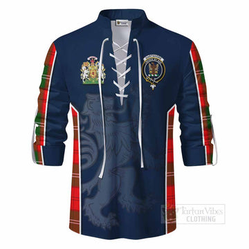 Gartshore Tartan Ghillie Kilt Shirt with Family Crest and Lion Rampant Vibes Sport Style - Tartan Vibes Clothing