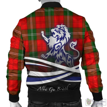 Gartshore Tartan Bomber Jacket with Alba Gu Brath Regal Lion Emblem - Tartan Vibes Clothing