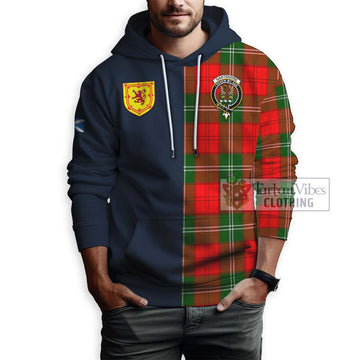 Gartshore Tartan Hoodie Alba with Scottish Lion Royal Arm Half Style - Tartan Vibes Clothing