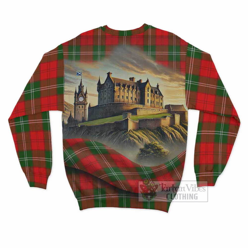 Gartshore Tartan Family Crest Sweatshirt with Scottish Ancient Castle Style - Tartan Vibes Clothing