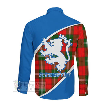 Gartshore Family Crest Tartan Long Sleeve Button Shirt Celebrate Saint Andrew's Day in Style Men's Shirt - Tartan Vibes Clothing