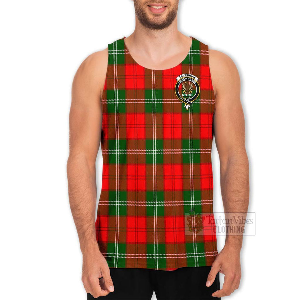 Gartshore Tartan Men's Tank Top with Family Crest Celtic Skull Style - Tartan Vibes Clothing