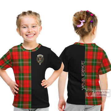 Gartshore Tartan Kid T-Shirt with Family Crest and Half Of Me Style - Tartan Vibes Clothing