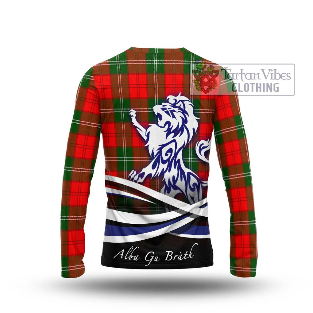 Gartshore Tartan Long Sleeve T-Shirt with Alba Gu Brath Regal Lion Emblem - Tartan Vibes Clothing