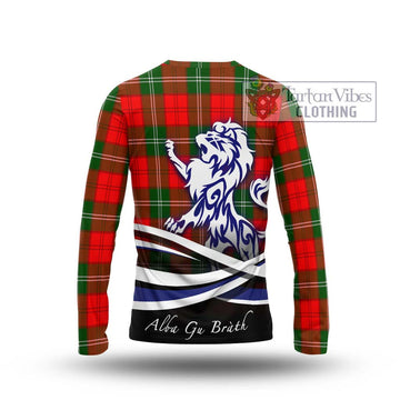 Gartshore Tartan Long Sleeve T-Shirt with Alba Gu Brath Regal Lion Emblem - Tartan Vibes Clothing