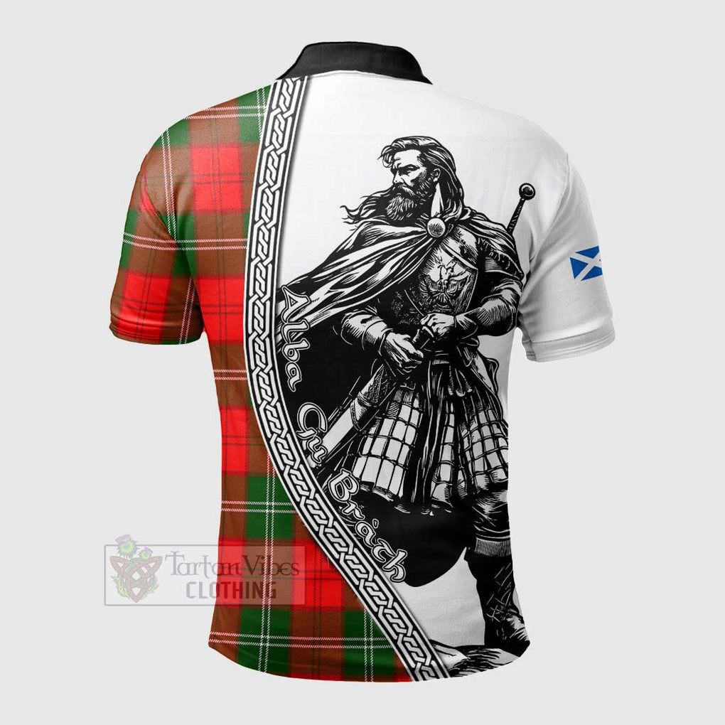 Gartshore Tartan Clan Crest Polo Shirt with Highlander Warrior Celtic Style - Tartan Vibes Clothing