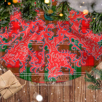 Tartan Vibes Clothing Gartshore Tartan Christmas Tree Skirt Lion Rampant Style