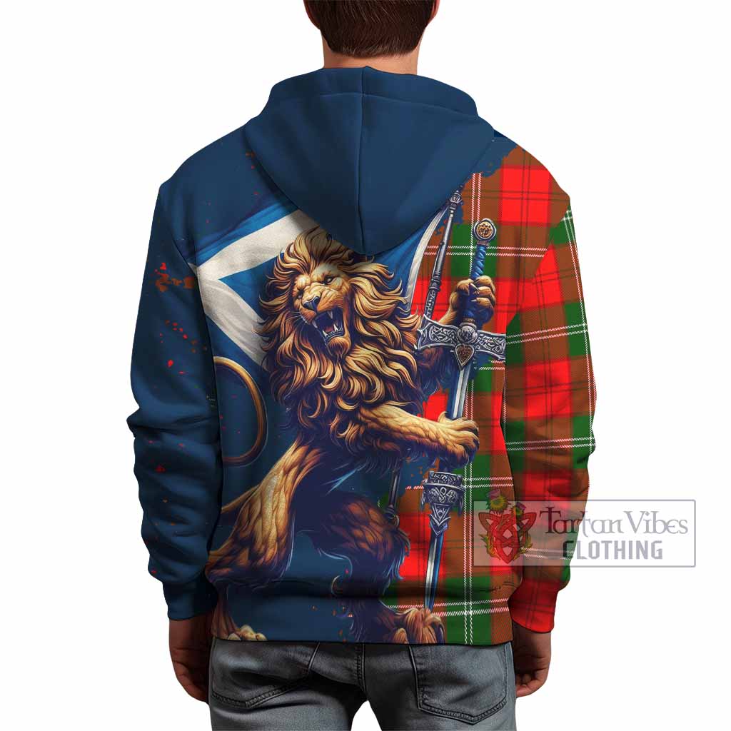 Gartshore Tartan Family Crest Hoodie with Scottish Majestic Lion - Tartan Vibes Clothing