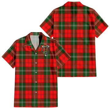 Gartshore Tartan Short Sleeve Button Down Shirt with Family Crest