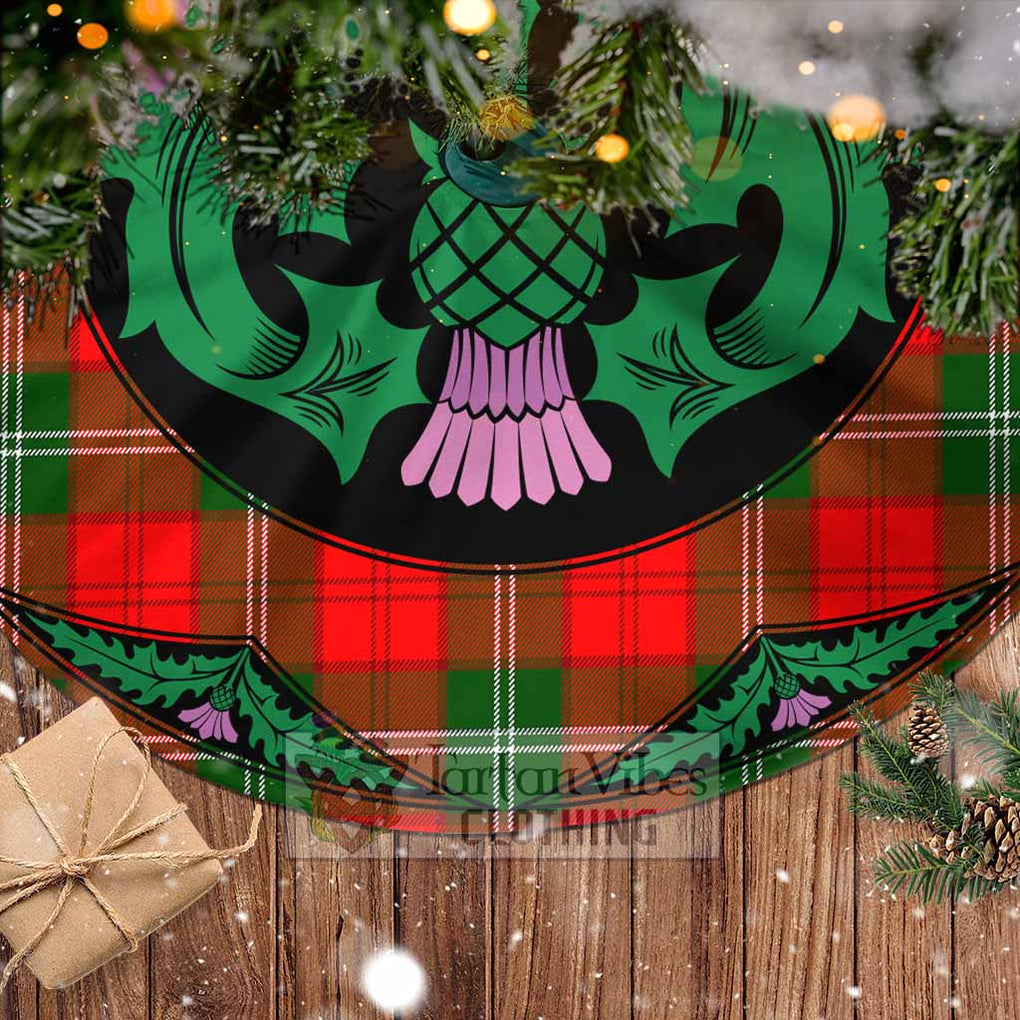 Gartshore Tartan Christmas Tree Skirt Scottish Thistle Style - Tartan Vibes Clothing