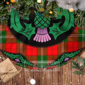 Gartshore Tartan Christmas Tree Skirt Scottish Thistle Style - Tartan Vibes Clothing