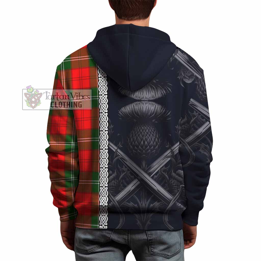 Gartshore Tartan Hoodie with Family Crest Cross Sword Thistle Celtic Vibes - Tartan Vibes Clothing