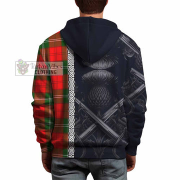Gartshore Tartan Hoodie with Family Crest Cross Sword Thistle Celtic Vibes - Tartan Vibes Clothing