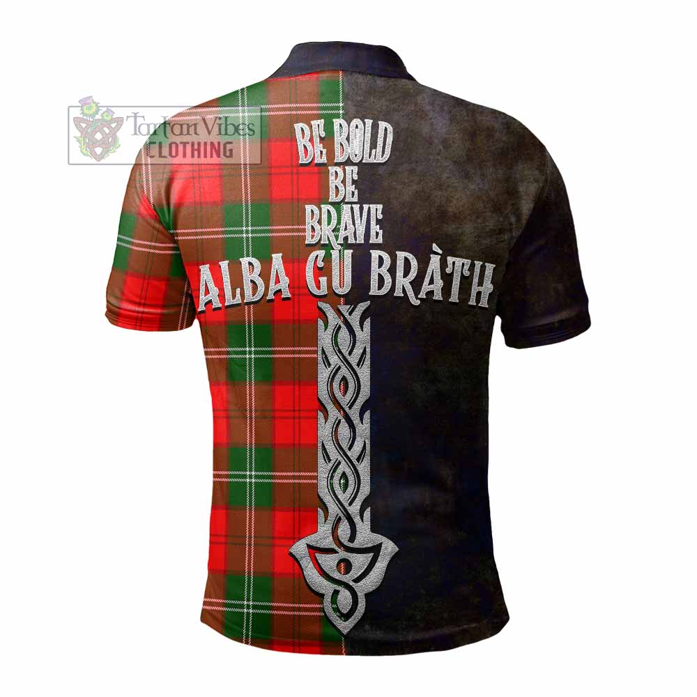 Gartshore Tartan Family Crest Polo Shirt Alba Gu Brath Be Brave Lion Ancient Style - Tartan Vibes Clothing