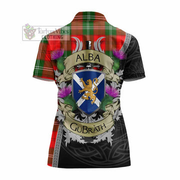 Gartshore Tartan Family Crest Women's Polo Shirt Lion Rampant Royal Thistle Shield Celtic Inspired - Tartan Vibes Clothing