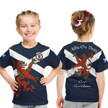 Gartshore Tartan Lion Rampant Kid T-Shirt Proudly Display Your Heritage with Alba Gu Brath and Clan Name - Tartan Vibes Clothing
