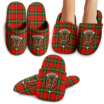 Gartshore Tartan Home Slippers with Family Crest - Tartan Vibes Clothing