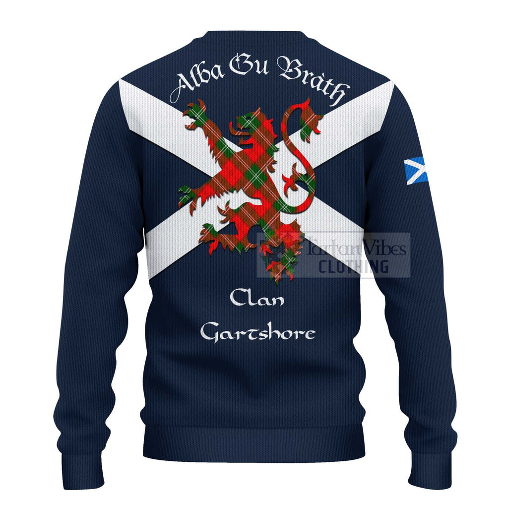 Gartshore Tartan Lion Rampant Ugly Sweater Proudly Display Your Heritage with Alba Gu Brath and Clan Name - Tartan Vibes Clothing