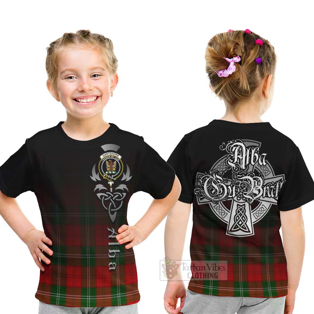 Gartshore Tartan Kid T-Shirt Featuring Alba Gu Brath Family Crest Celtic Inspired - Tartan Vibes Clothing