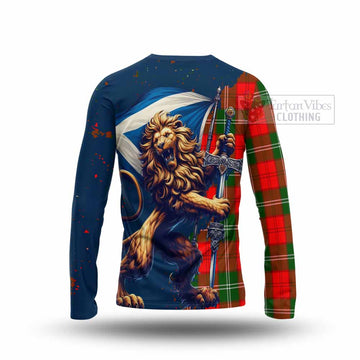 Gartshore Tartan Family Crest Long Sleeve T-Shirt with Scottish Majestic Lion - Tartan Vibes Clothing