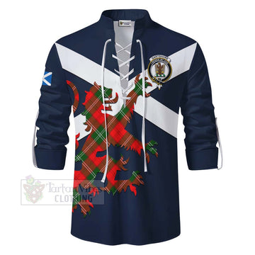 Gartshore Tartan Lion Rampant Ghillie Kilt Shirt Proudly Display Your Heritage with Alba Gu Brath and Clan Name - Tartan Vibes Clothing