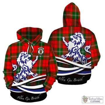 Gartshore Tartan Hoodie with Alba Gu Brath Regal Lion Emblem - Tartan Vibes Clothing