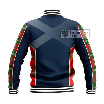 Gartshore Tartan Baseball Jacket with Family Crest and Lion Rampant Vibes Sport Style - Tartan Vibes Clothing