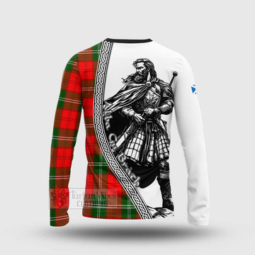 Gartshore Tartan Clan Crest Long Sleeve T-Shirt with Highlander Warrior Celtic Style - Tartan Vibes Clothing