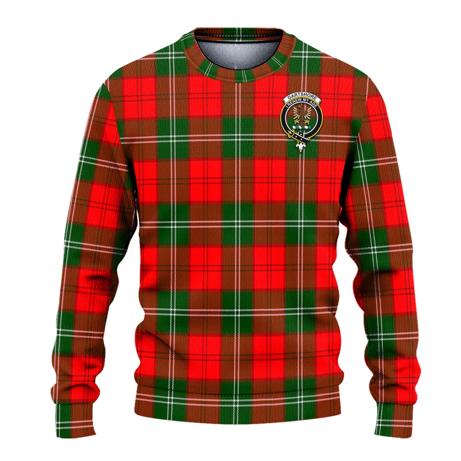 Gartshore Tartan Ugly Sweater with Family Crest - Tartan Vibes Clothing