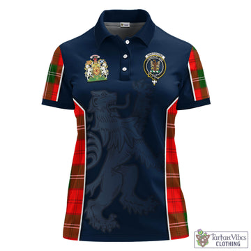 Gartshore Tartan Women's Polo Shirt with Family Crest and Lion Rampant Vibes Sport Style - Tartan Vibes Clothing