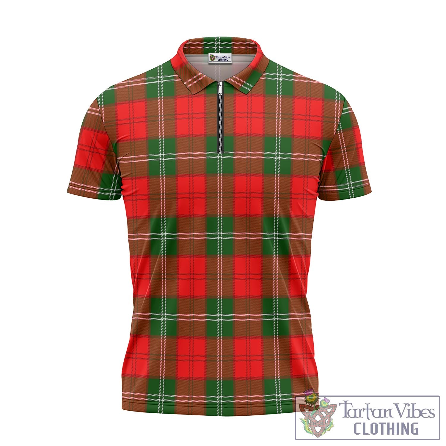 Gartshore Tartan Zipper Polo Shirt - Tartan Vibes Clothing