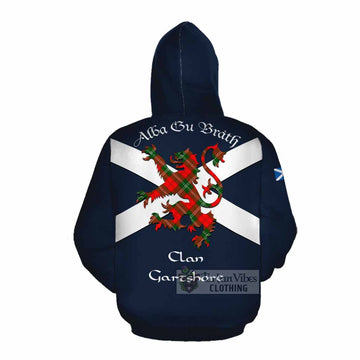 Gartshore Tartan Lion Rampant Cotton Hoodie Proudly Display Your Heritage with Alba Gu Brath and Clan Name Pullover Hoodie - Tartan Vibes Clothing