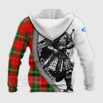 Gartshore Tartan Clan Crest Knitted Hoodie with Highlander Warrior Celtic Style - Tartan Vibes Clothing